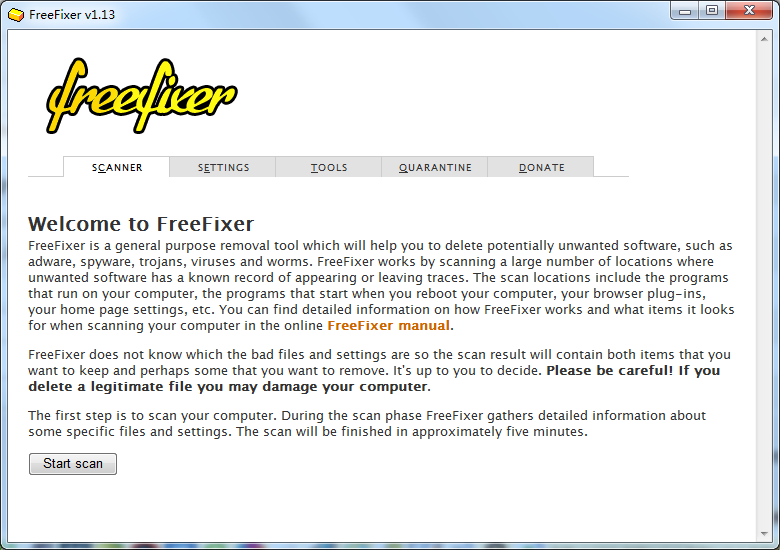FreeFixer(清除惡意軟件) v1.13 官方最新版 0