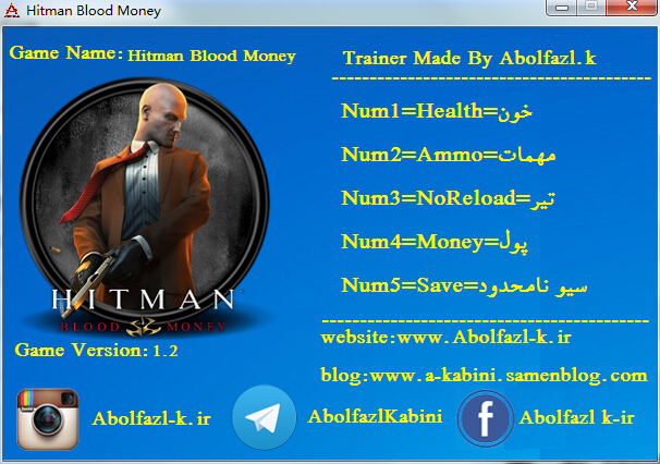 殺手4血錢(qián)修改器 v1.2 綠色免費(fèi)版_10項(xiàng)屬性修改器 0