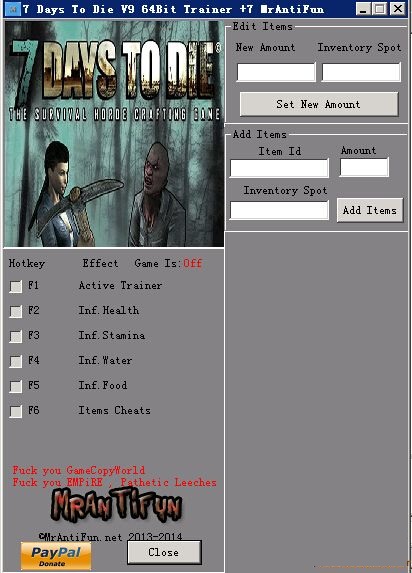七日殺v9.0七項(xiàng)修改器 MrAntiFun版 0
