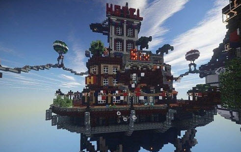 我的世界哥倫比亞飛行都市地圖存檔 綠色版 0