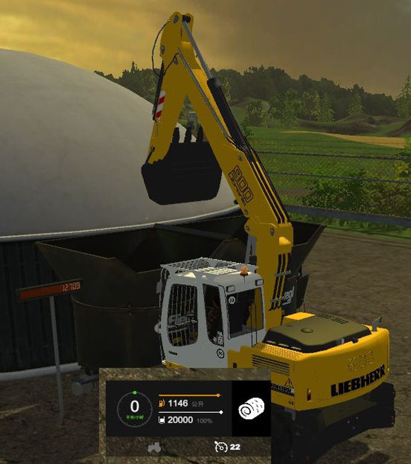 模擬農(nóng)場15利勃海爾900C挖掘機MOD 綠色版 0