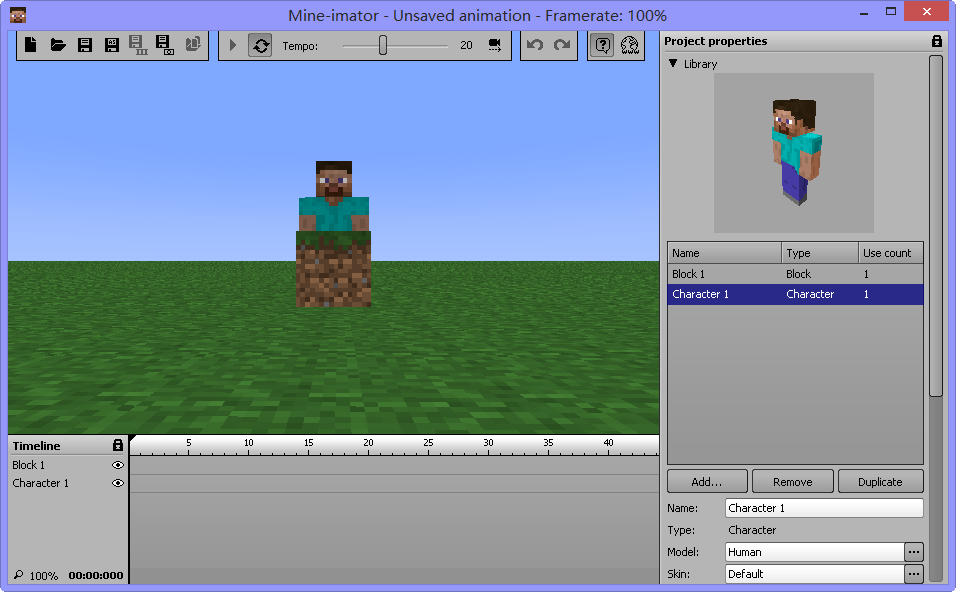 mc動(dòng)畫制作器中文版(Mine-imator) v1.0.0 官方免費(fèi)版_附教程 0