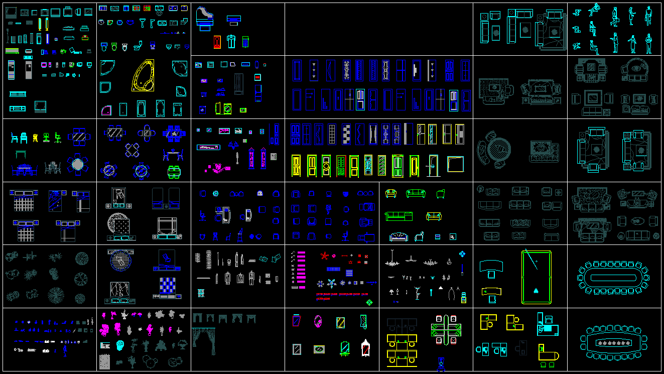 cad室內(nèi)設(shè)計常用圖庫  0