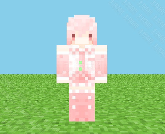 我的世界櫻花初音皮膚  0