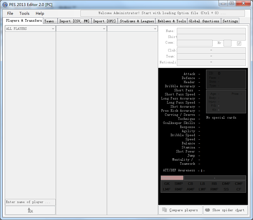 PES 2013 editor(實(shí)況足球2013存檔修改器) v2.0 綠色版 0