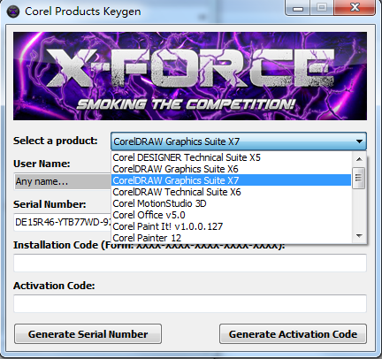 adobe coreldraw通用注冊機 v1.1 綠色版 0