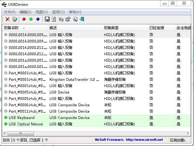 USBDeviewv(USB設(shè)備管理工具) v2.51 官方版 0