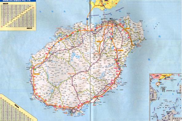 海南省高速公路地圖高清版 2016JPG版 0