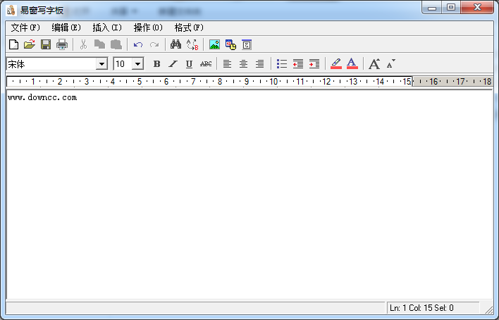 易窗寫字板(文字處理) v1.0 綠色版 0
