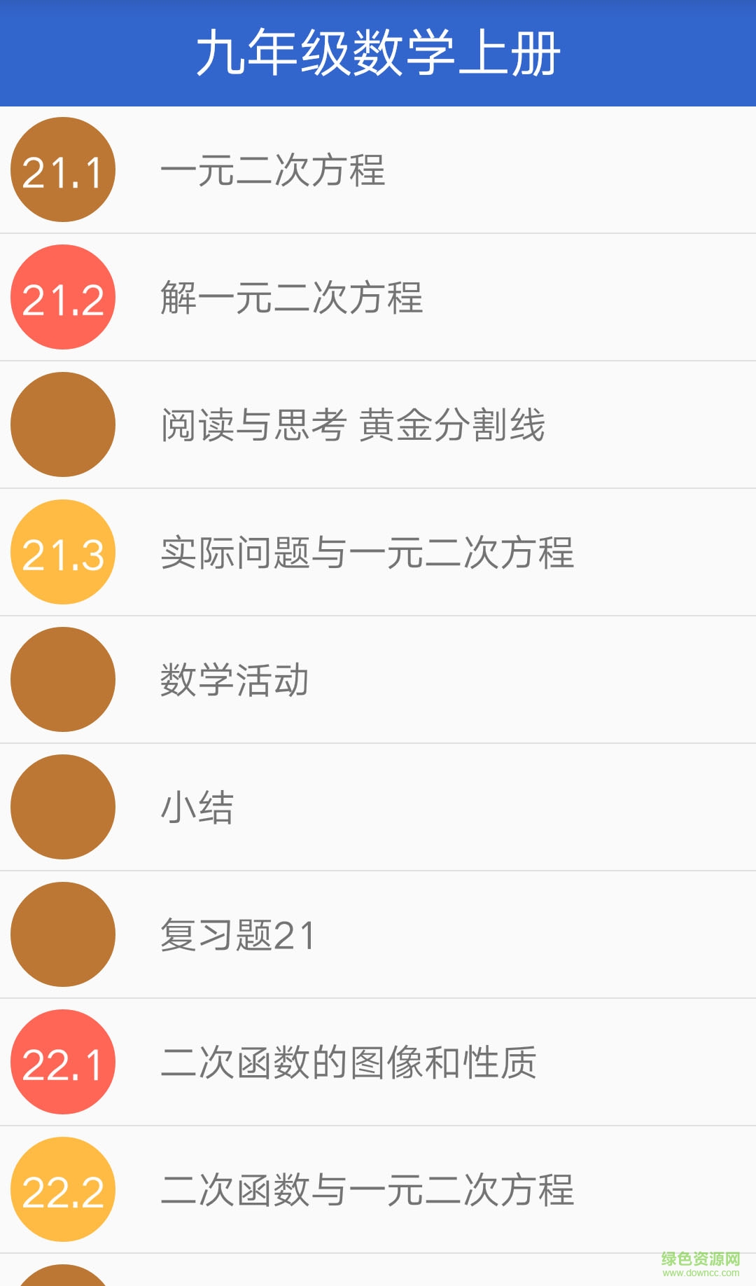 九年級(jí)上冊(cè)數(shù)學(xué)解讀app v1.8.8 安卓版 2