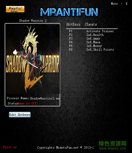 影子武士2五項修改器 v1.1.0 綠色免費版 0