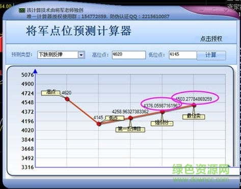 將軍點位預(yù)測計算器 V1.0  綠色免費版 0