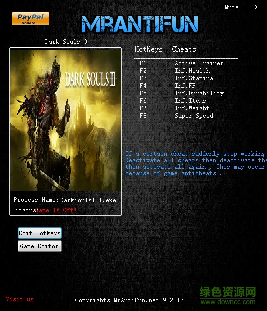 黑暗之魂3十七項修改器 v1.08 綠色通用版 0