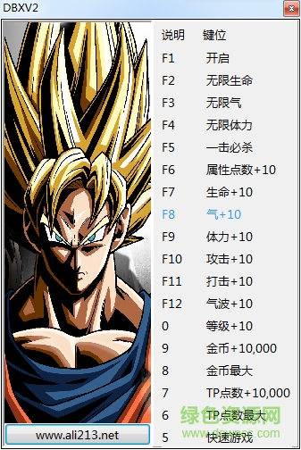 龍珠超宇宙2十七項修改器 v1.02.00 綠色版 0