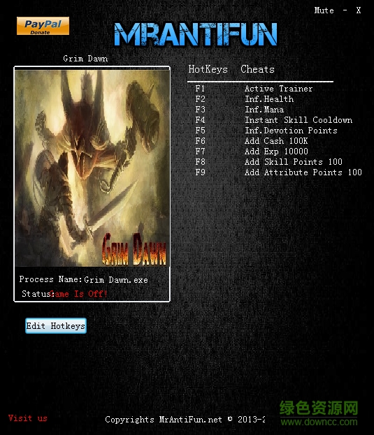 恐怖黎明八項修改器 v1.0.0.4 綠色免費版 0