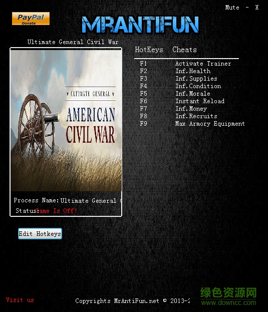 終極將軍內(nèi)戰(zhàn)八項(xiàng)修改器 v0.66 綠色通用版 0