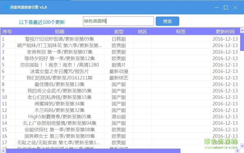 迅雷資源搜索引擎 v1.0 綠色免費版 0