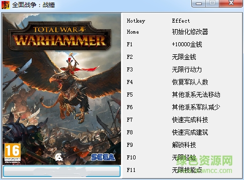 戰(zhàn)錘全面戰(zhàn)爭十一項修改器 v1.0 中文版 0