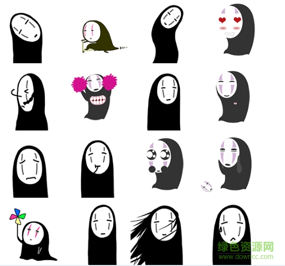 千與千尋無臉男表情包  0