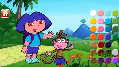 愛探險的朵拉填色