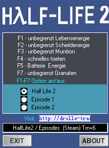 半條命2steam版六項(xiàng)修改器  0