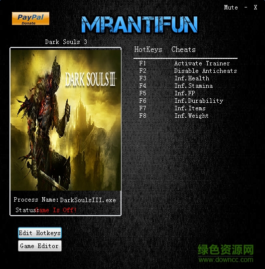 黑暗之魂3十六項(xiàng)修改器 v1.03 綠色版 0