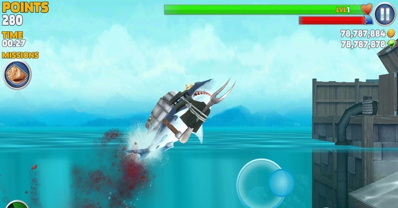 饑餓的鯊魚(yú)2中文版正式版(Hungry Shark 2) v1.1.001 安卓無(wú)限鉆石版 0