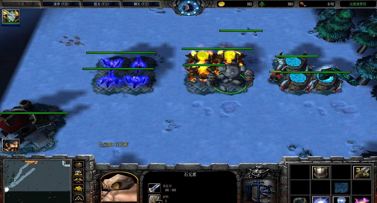 雪地弑炼1.0(魔兽生存地图) 附隐藏英雄密码1