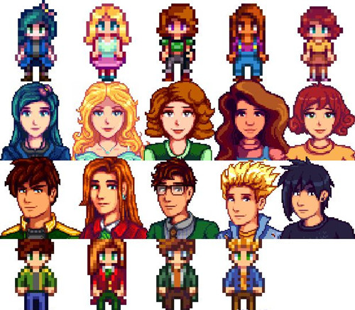 星露谷物語(yǔ)男女角色早期立繪包  0