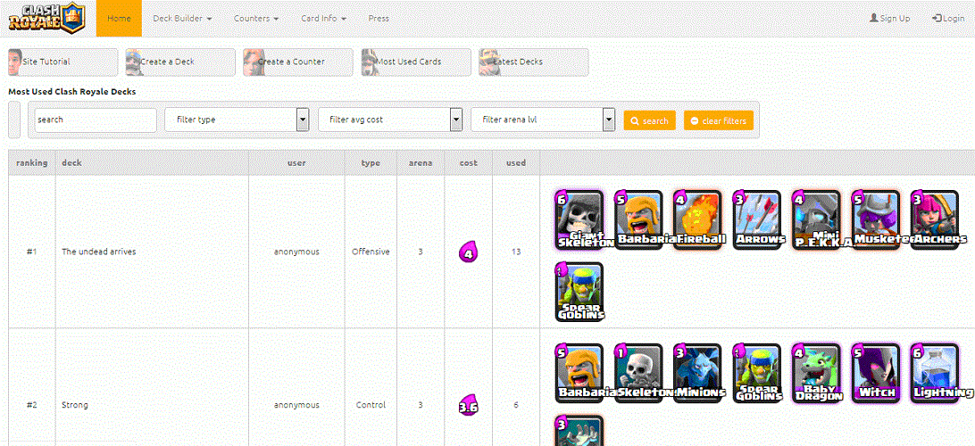 皇室戰(zhàn)爭(zhēng)卡牌瀏覽助手  0