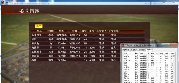三國(guó)志13修改器beta3 繁體中文版 0