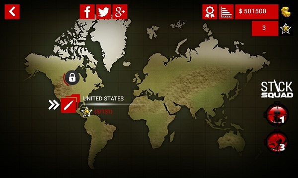 火柴人狙擊手2中文修改版 v1.2.4 安卓無限金幣版 2