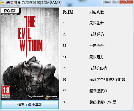 惡靈附身全版本九項(xiàng)修改器  0