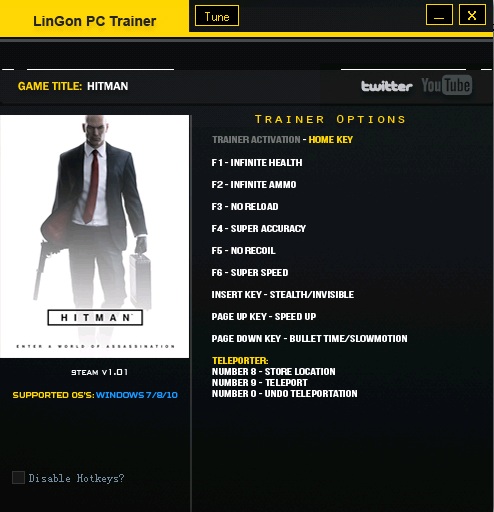 殺手6 v1.01十一項(xiàng)修改器 Lingon版 0