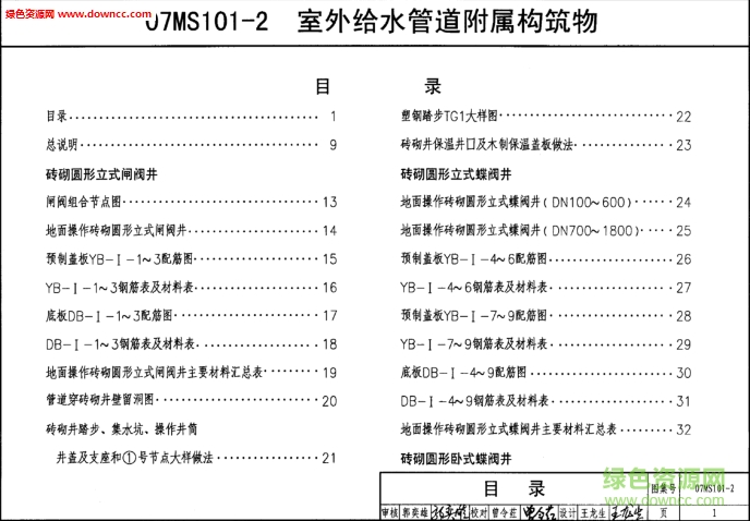 07MS101-2室外給水管道附屬構(gòu)筑物圖集 pdf高清電子版 0
