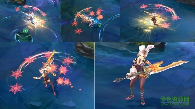 黑幫狂花銳雯皮膚 兔女郎血色雪花 0