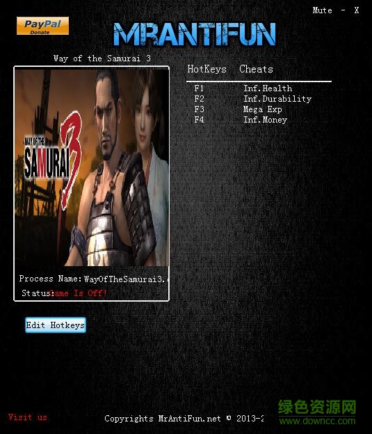 侍道3v1.0四项修改器 MrAntiFun版0