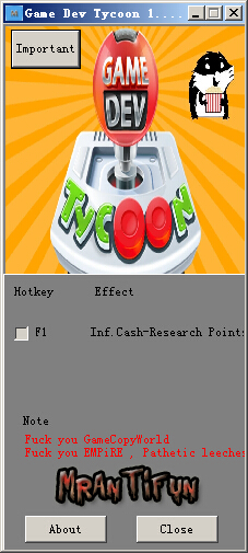 游戲發(fā)展國修改器+7  0