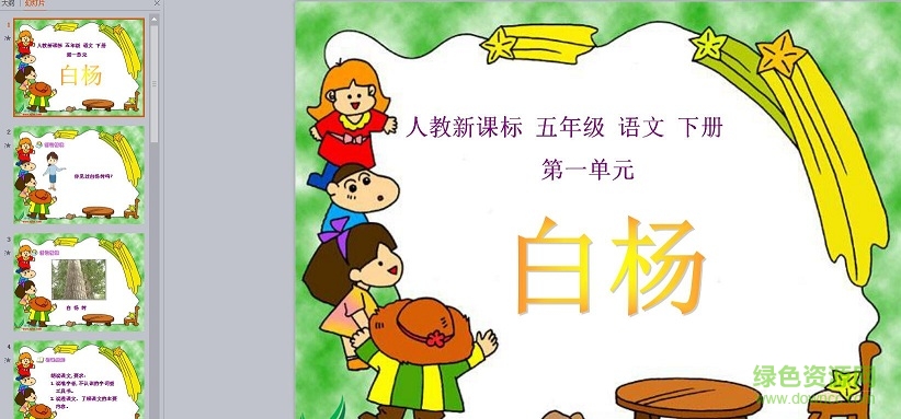 白楊ppt課件完美版  0