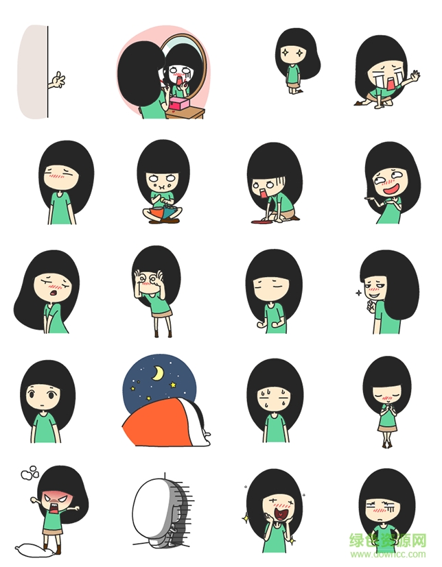 花癡少女森qq表情包  0