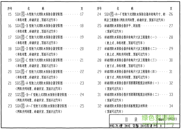 99s203消防水泵接合器安裝圖集 pdf清晰版 0