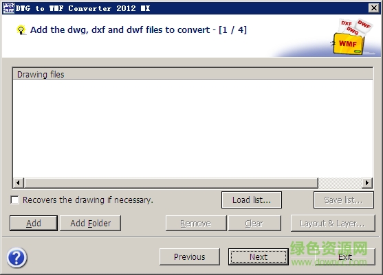 DWG to WMF Converter MX 2019(DWG轉(zhuǎn)換為WMF)0