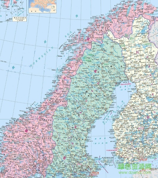 芬蘭地圖中文版 jpg格式 0