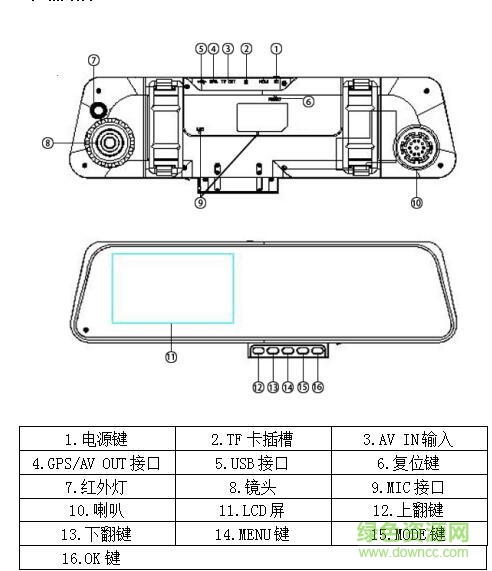 凌度HS600A行车记录仪说明书 凌度HS600A行车记录仪说明书