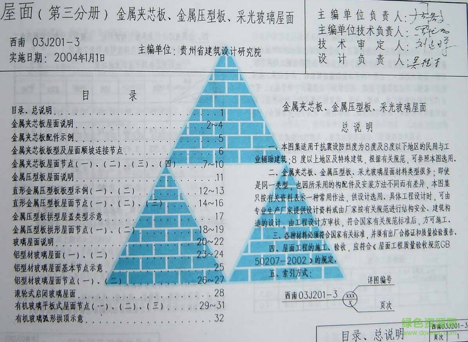 西南03J201-3 金屬夾芯板、金屬壓型板、采光玻璃屋面 0