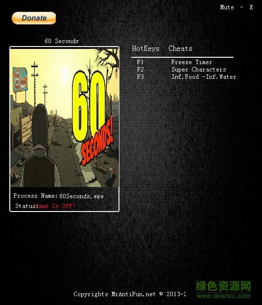 60秒v1.0三項(xiàng)修改器 MrAntiFun版 0