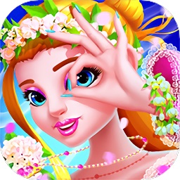 婚禮花女孩芭比裝扮化妝