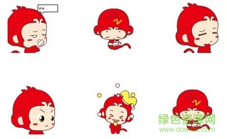 紅色的猴子表情包  0