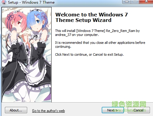 windows7拉姆雷姆主題 windows7拉姆雷姆主題