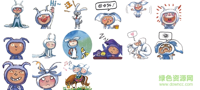 小蝴蝶小披風qq表情包  0